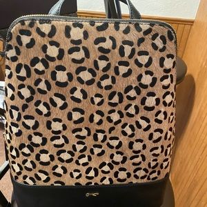 ASOS leather/calf hair backpack